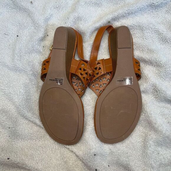 Rampage cognac brown flat gladiator sandals | Sz 9 - Picture 4 of 6